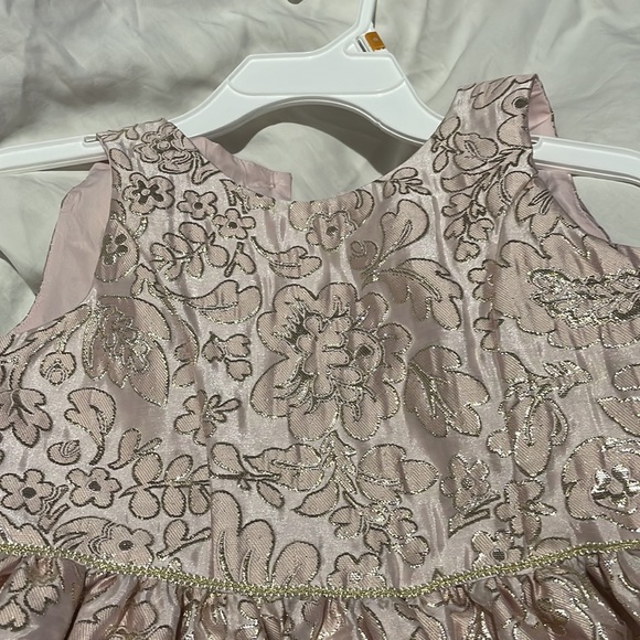 Pippa & Julie 6x pink gold floral brocade dress nwt dressy fancy shimmer - Picture 3 of 12